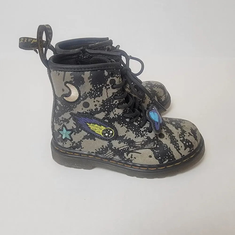 Kid's Dr. Martens Junior 1460 Space Hydro Leather Lace Up Boots Size 10